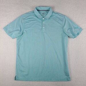Puma Polo‎ Shirt Mens Large Blue Diamond Performance Golf Short Sleeve